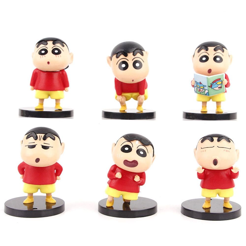 Figura Toy Crayons Shins Chans Anime 7 cm 6 unidades/lote colecionável