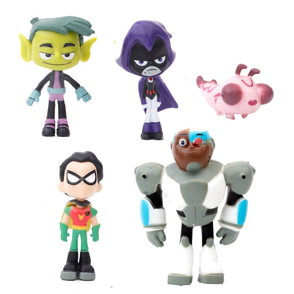 Coleção de bonecos T-itans Beasts Boys Anime 6 cm 5 unidades