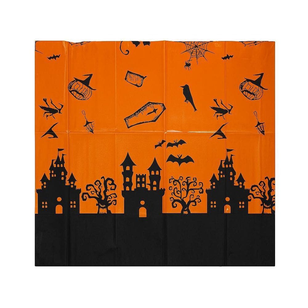 Toalha Plástica Halloween Fantasma Castelo