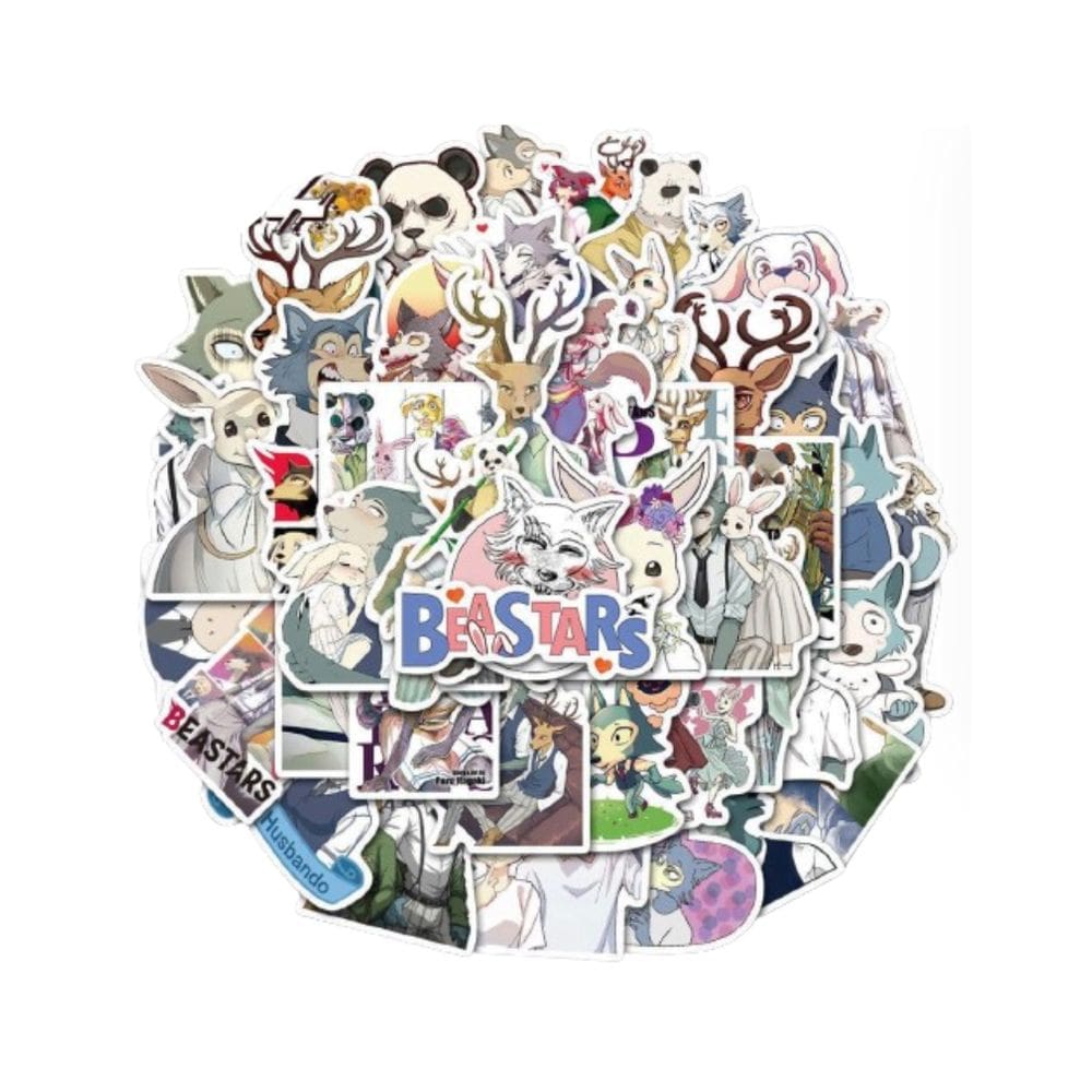 Pacote de adesivos Beastars Anime, 50 unidades de adesivos decorativos de desenhos animados