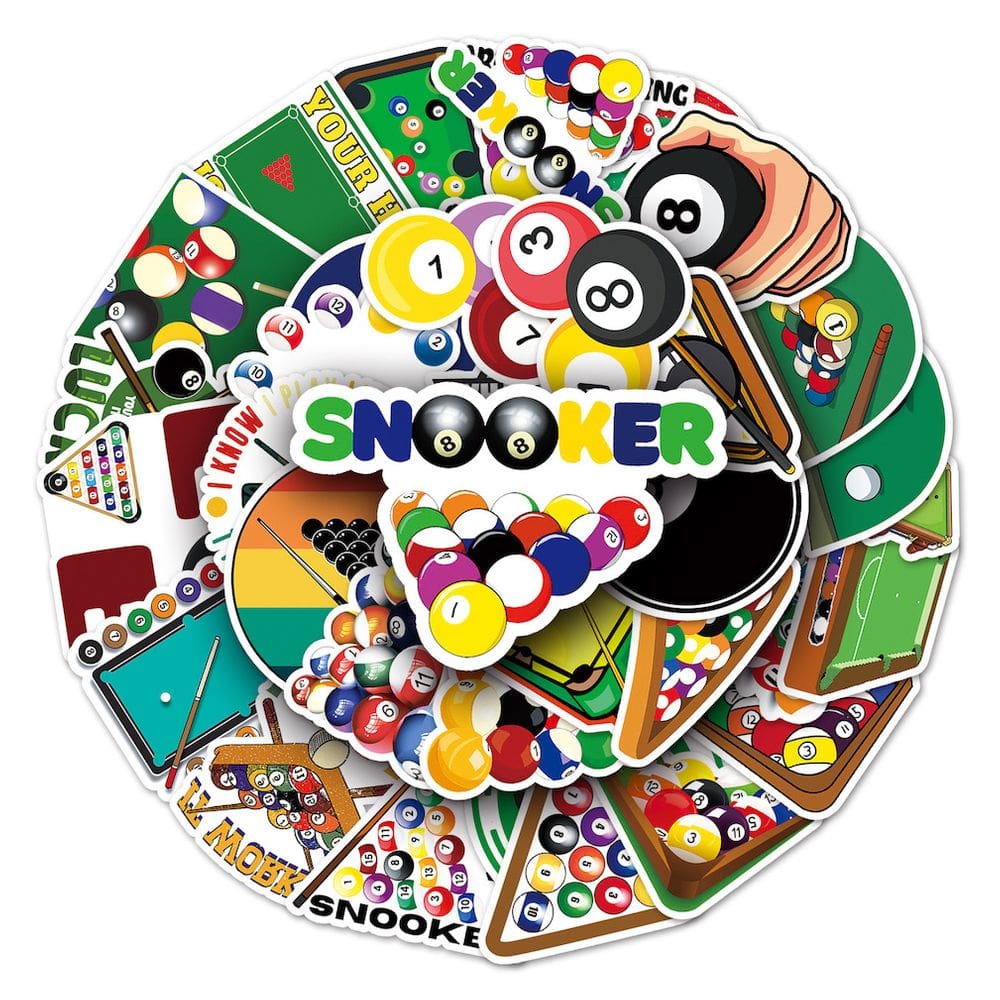 Pacote de adesivos Billiard Graffiti Sports Anime 50 unidades