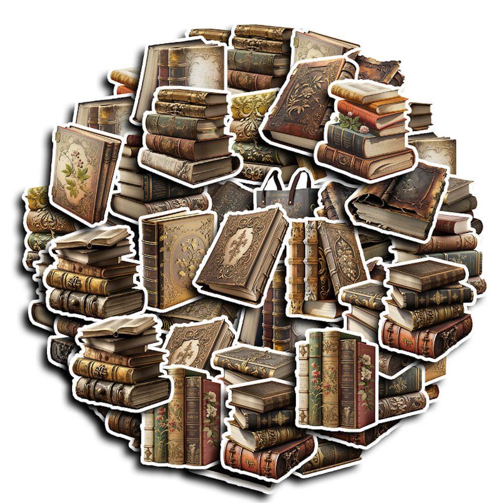 Pacote de adesivos: 50 unidades de adesivos de livros impermeáveis de anime