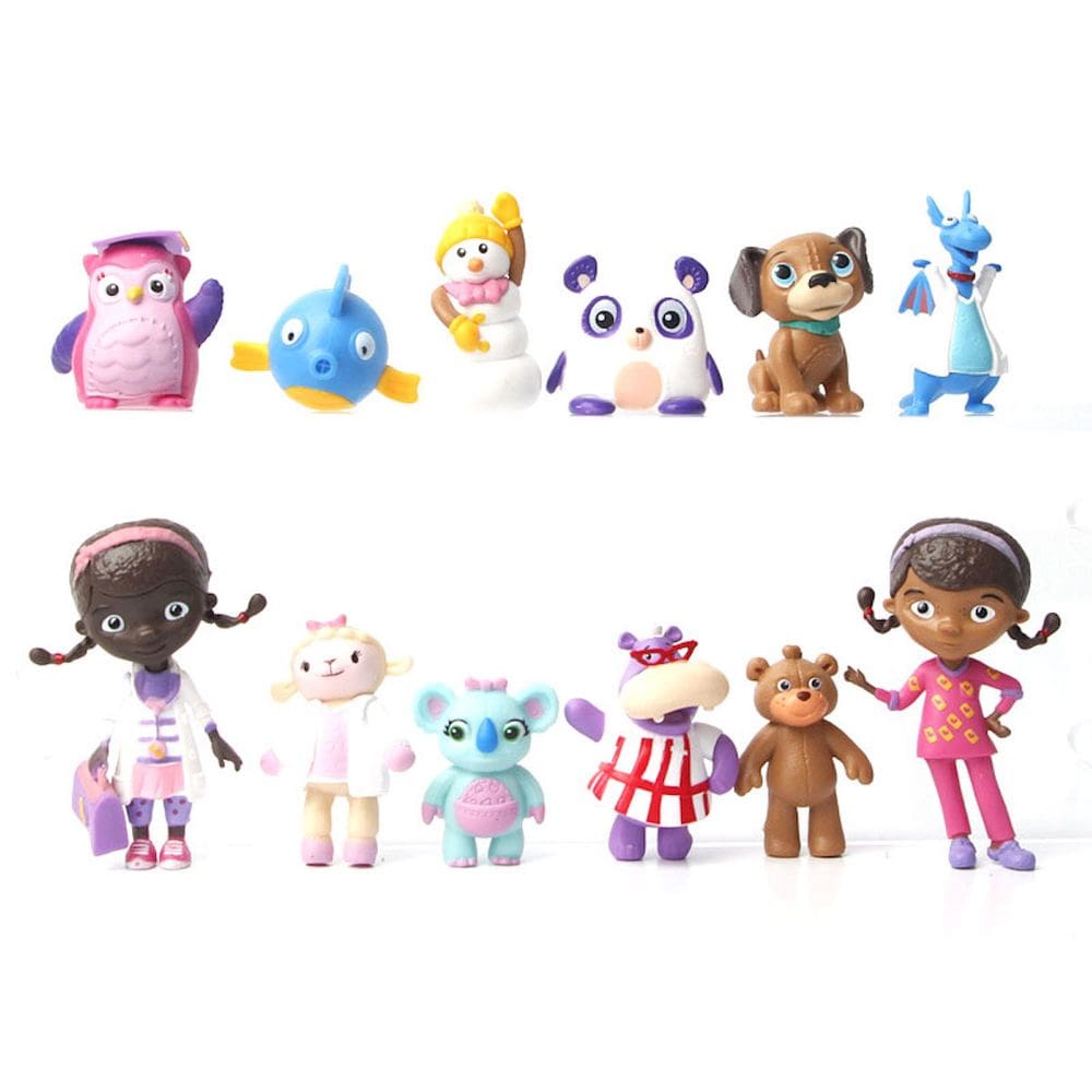 Brinquedo de boneco de anime Collectible Docs Mc-Stuffins 12 unidades/lote