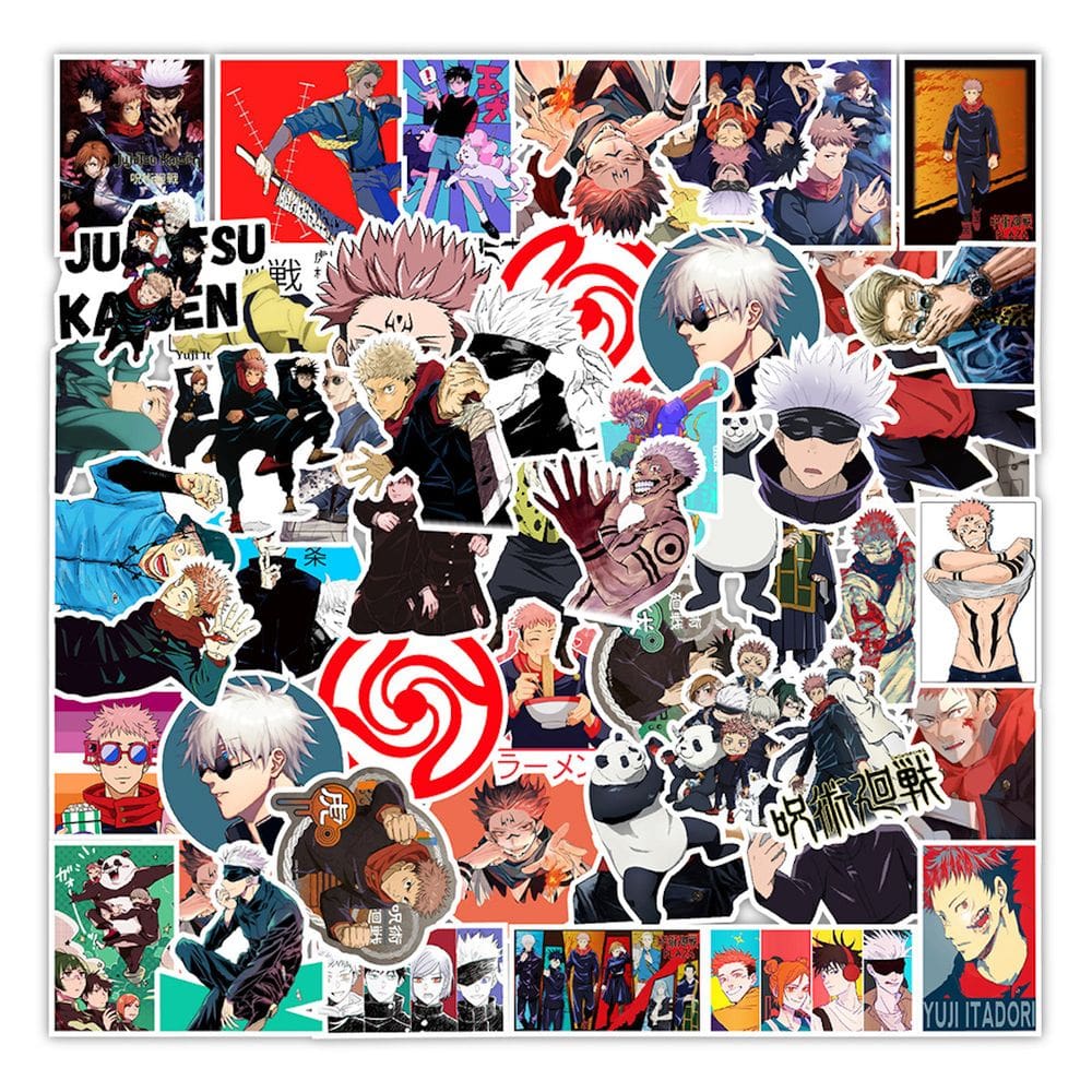 Adesivos Jujutsus Kaisens Anime 50PCS PVC impermeável