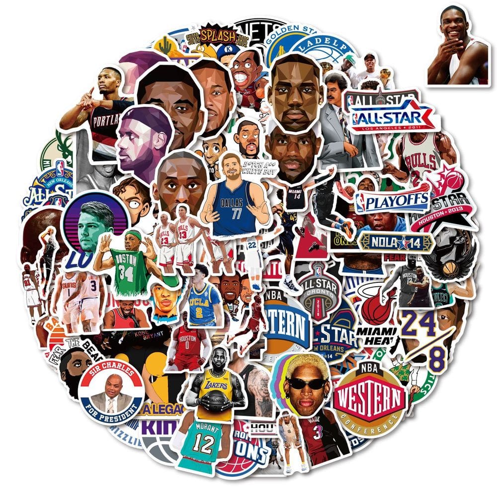 Pacote de adesivos James Anime, vinil impermeável, 100 unidades