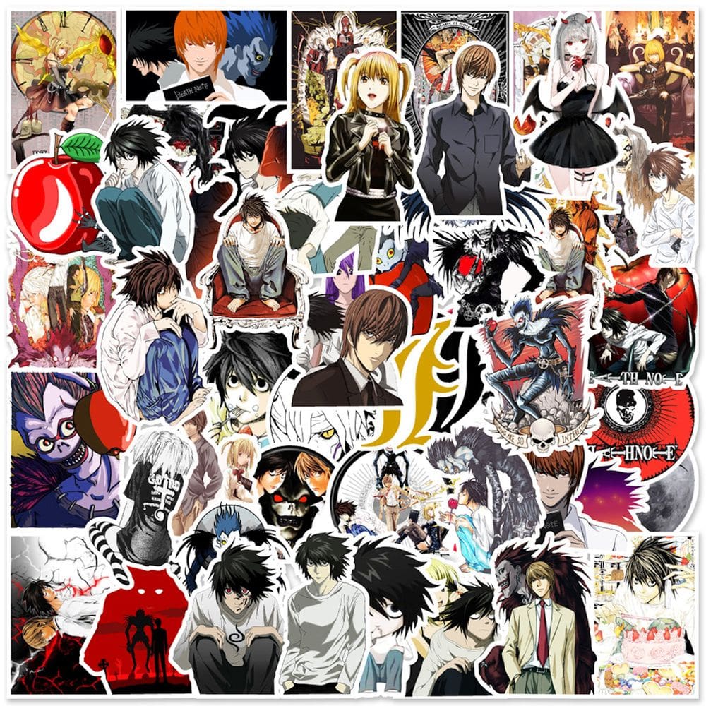 Adesivos Deaths Notess Anime Cartoon 50 unidades de PVC impermeável