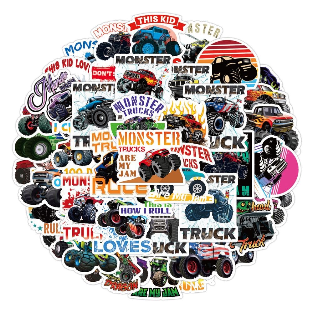 Pacote de adesivos OffRoad Truck Anime em vinil impermeável (50 unidades)