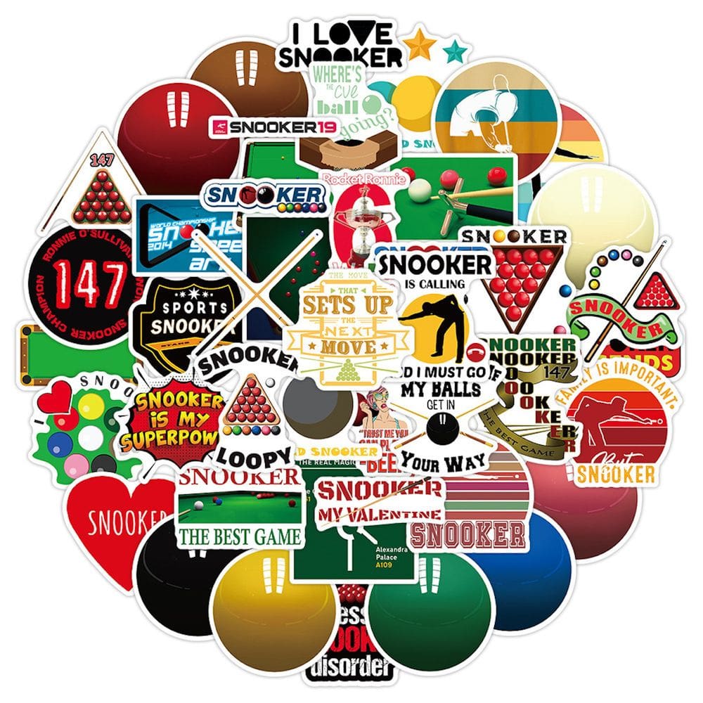 Adesivos Snookers Sports Anime 50 peças de PVC impermeável