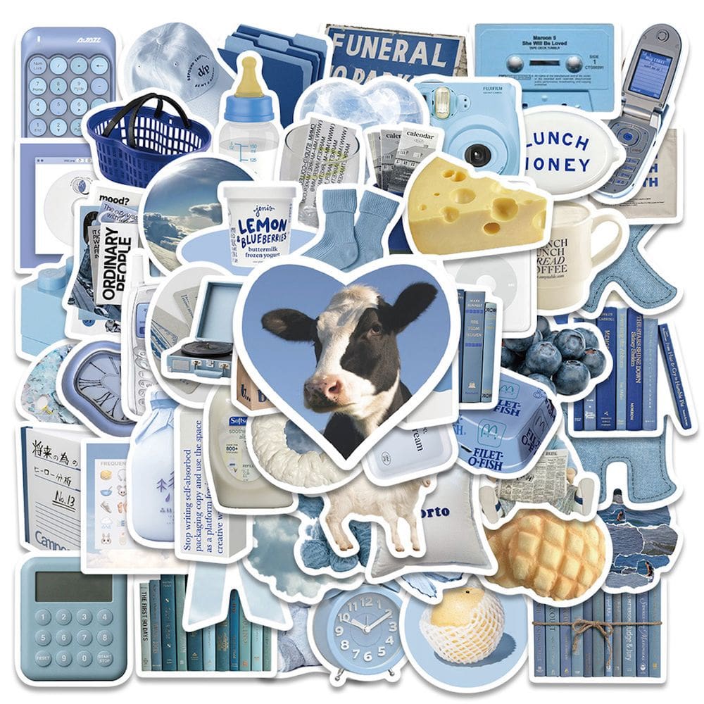 Adesivo Anime Blue Graffiti Vinyl Cartoon Anime 50 unidades