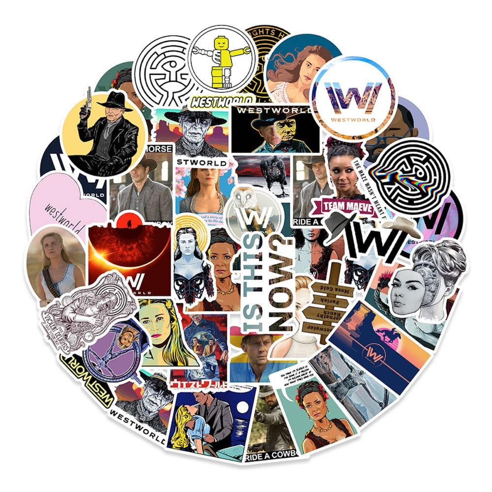 Adesivo Westworlds Anime Vinil PVC impermeável 50 unidades
