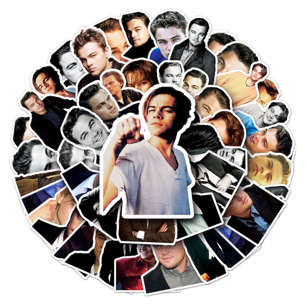Adesivos Leonardoss Dicaprios Anime Cartoon 50 unidades de PVC