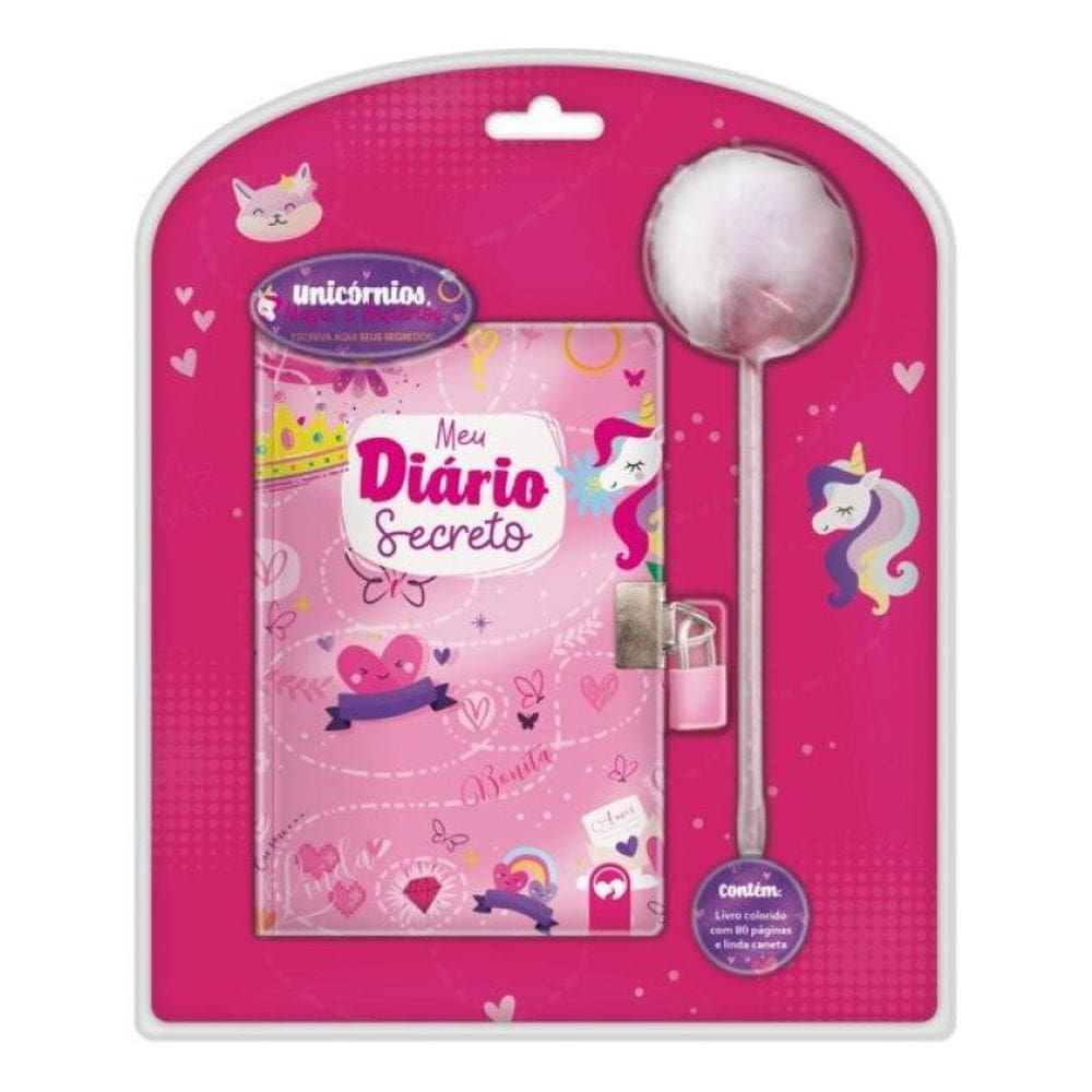 Livro Diário Pompom Unicórnios