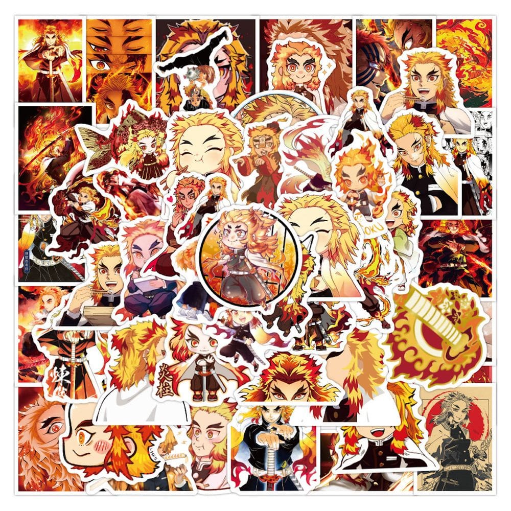 Adesivo Anime Demons Slayers Vinil Cartoon Anime 50 unidades