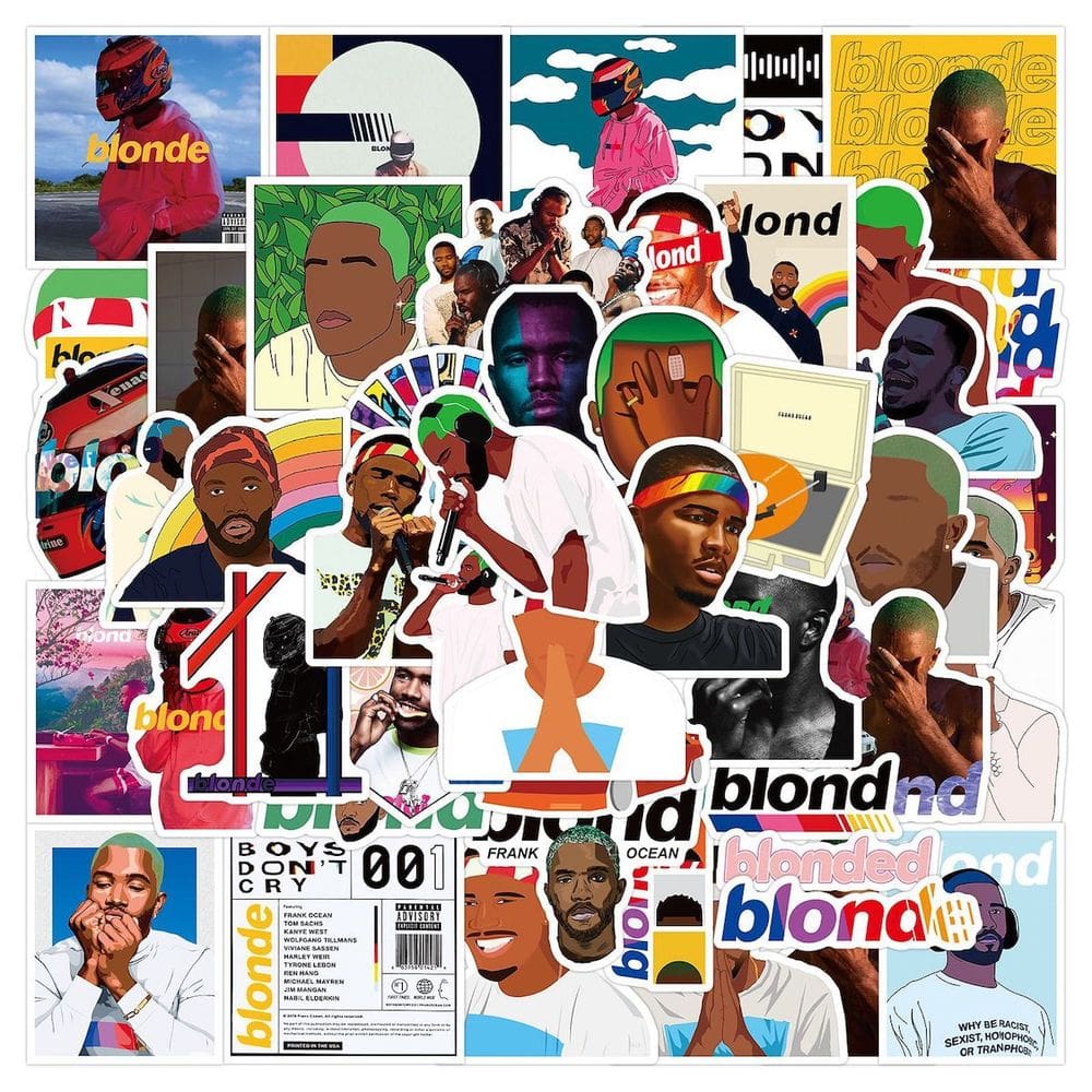 Adesivos Frank Ocean Blonde Anime Cartoon 50 unidades de PVC