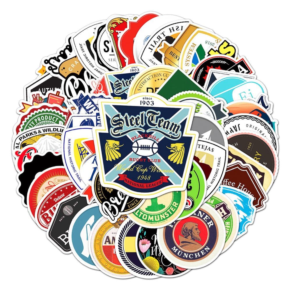 Adesivos Munchens Anime Cartoon Decalques para garrafa de água x50