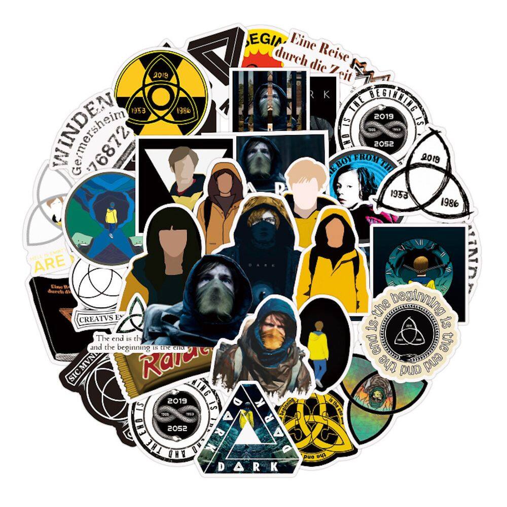 Adesivo Dark World Anime Vinyl Cartoon 50 unidades para água