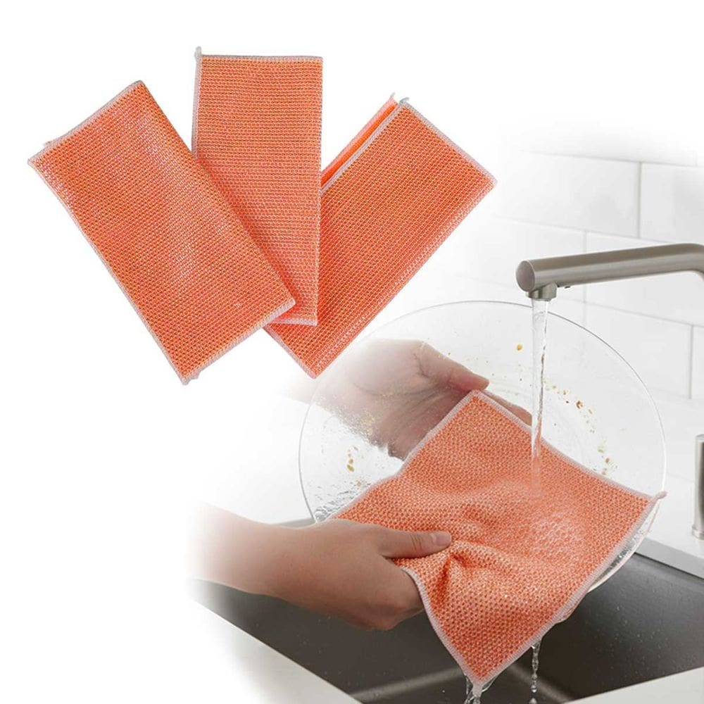 Aramado Multiuso Kit 3 Pano Limpeza Cozinha Metalico Pratos Panelas