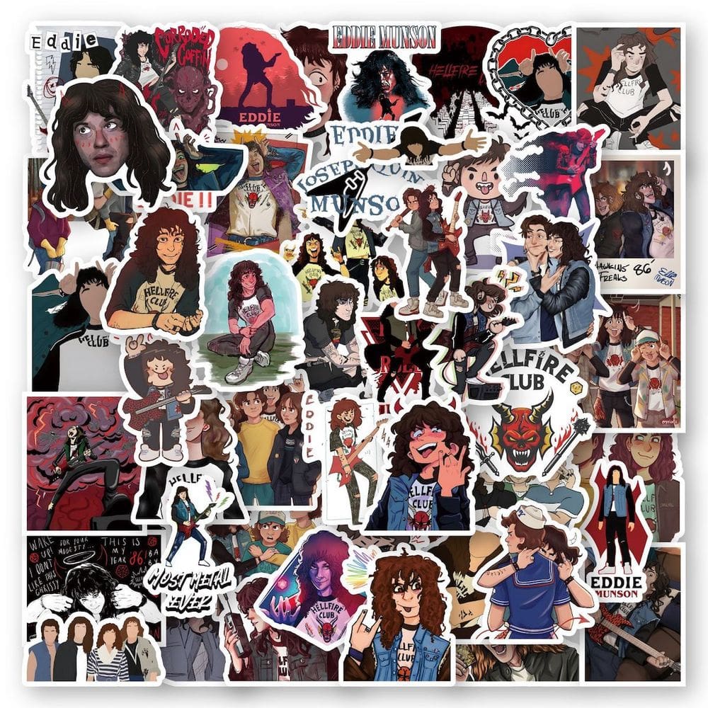 Adesivos Eddies Munsons Anime Cartoon 50 unidades de PVC impermeável