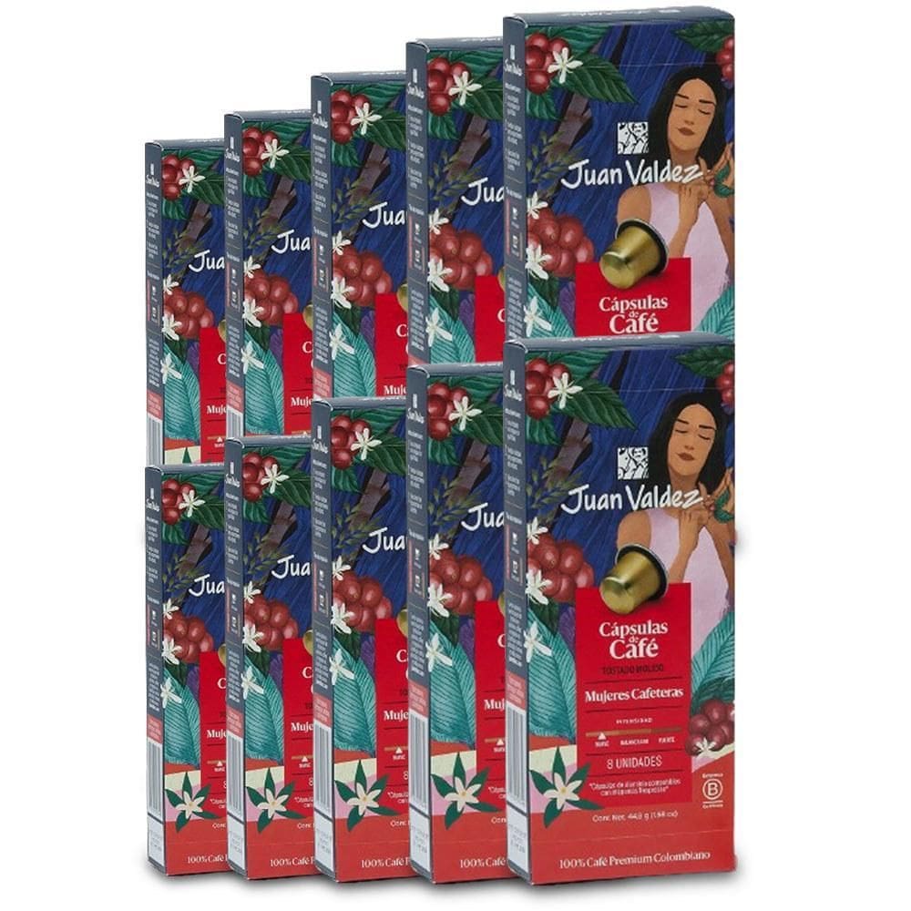 80 Cápsulas Nespresso Café Juan Valdez Mujeres Cafeteras