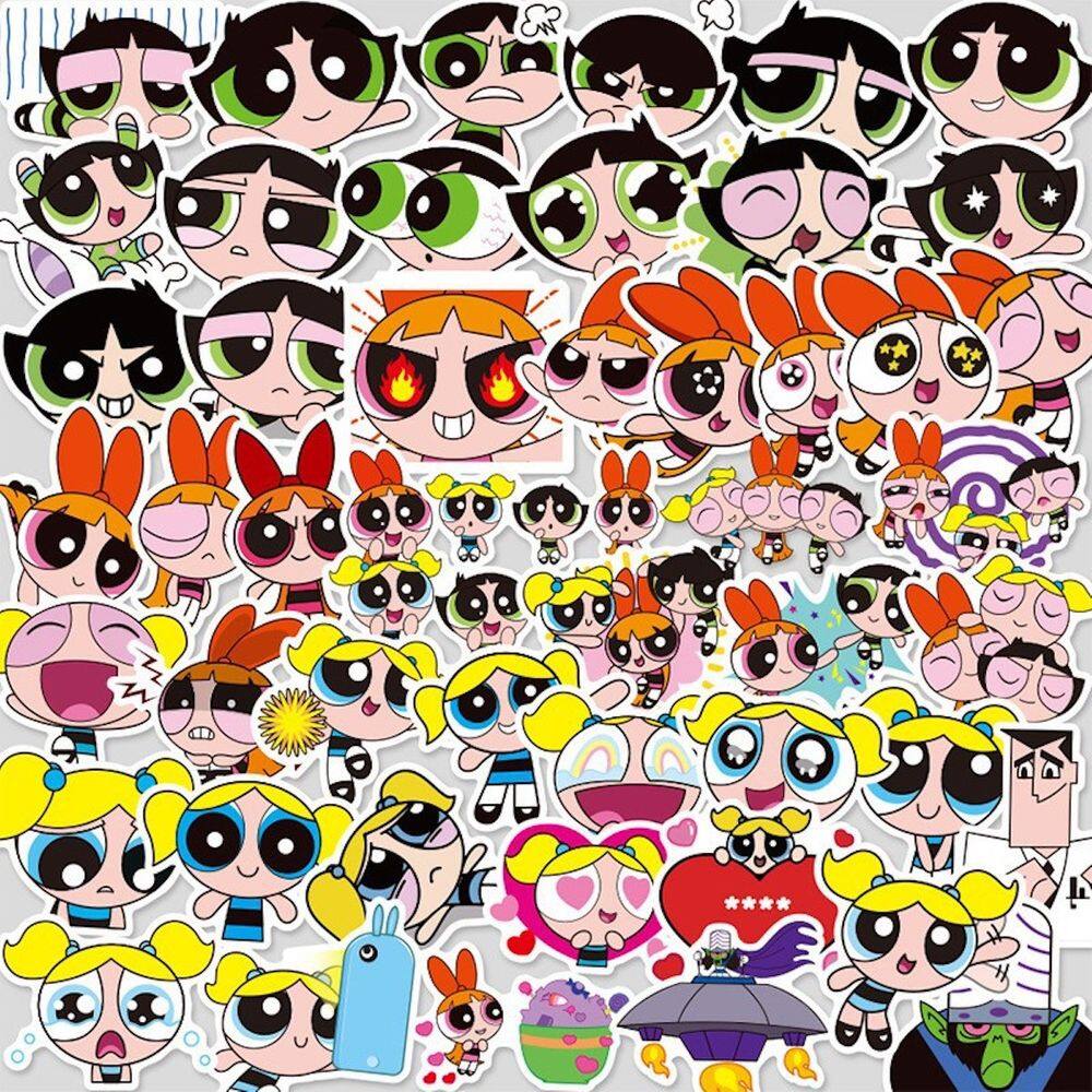 Adesivo Anime Powerpuffs Girls Vinyl Cartoon Anime x50