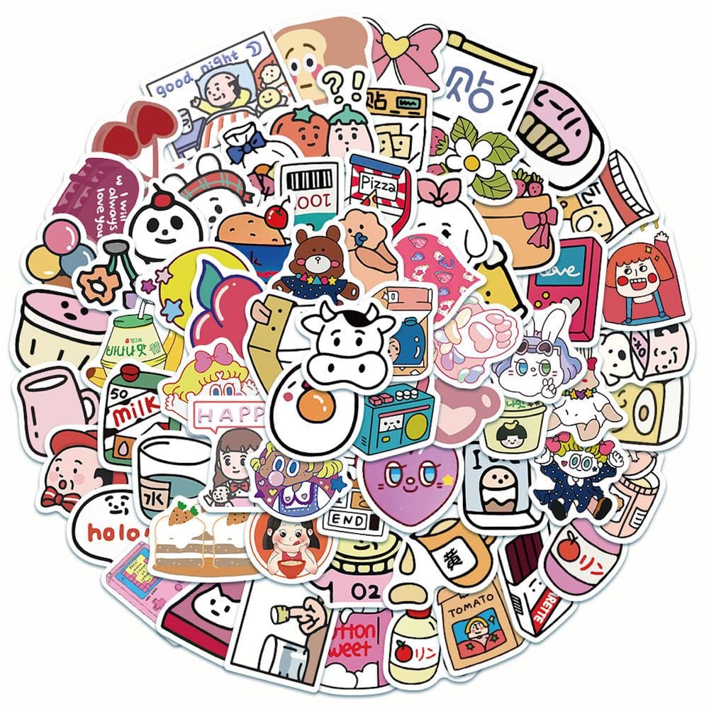 Adesivo Anime Oxygen Laboratory Vinyl Cartoon 90 unidades