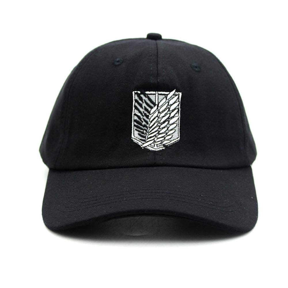 Boné de beisebol Attacks Titans Scouts Regiments Anime Snapback