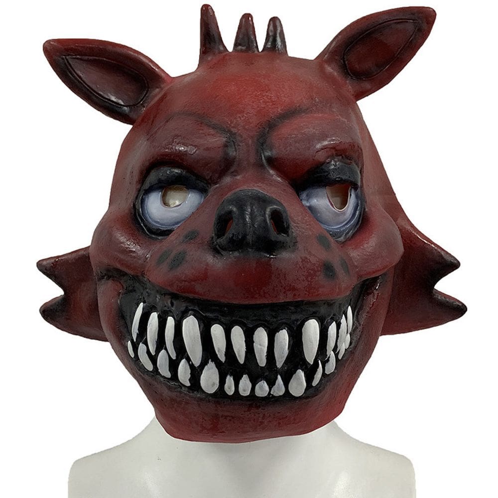 Máscara facial completa Fox Headgear Latex Comedy Cosplay Costume