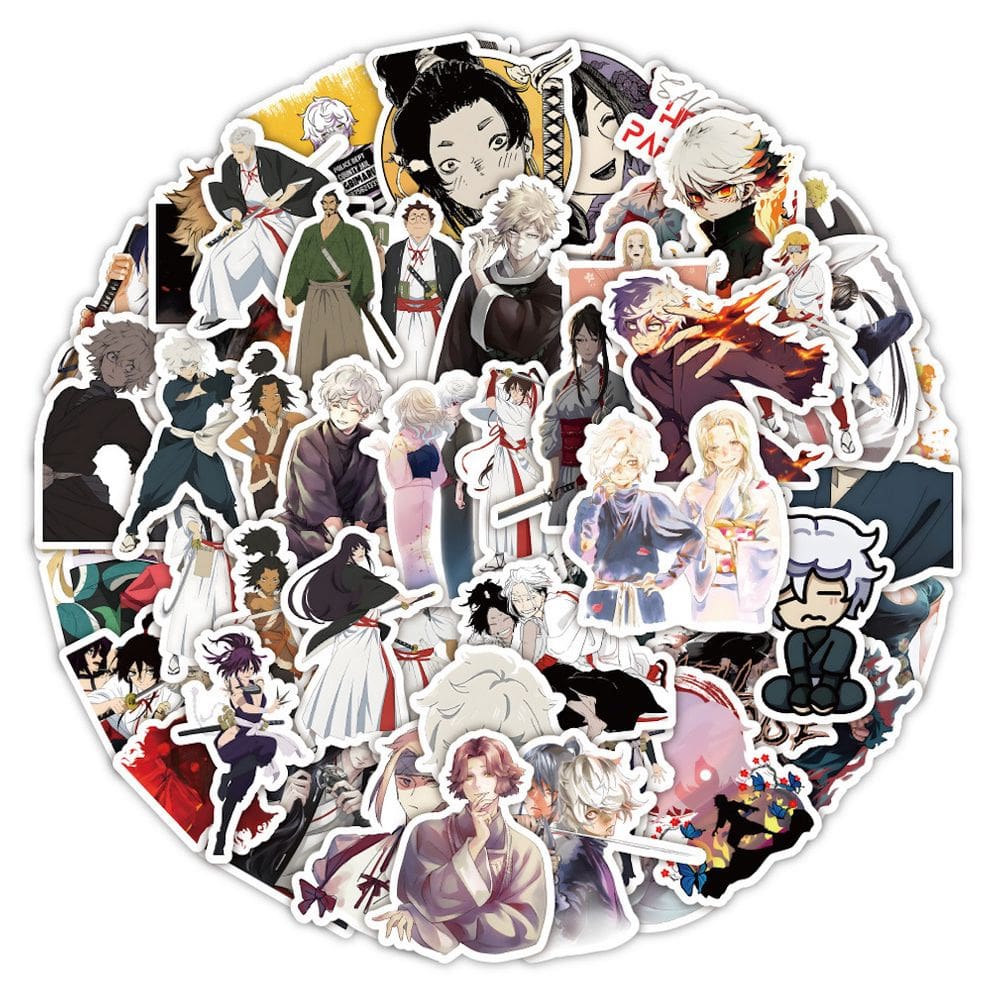 Pacote de adesivos Hells Paradises Anime, 50 unidades, 5-8 cm, à prova d`água