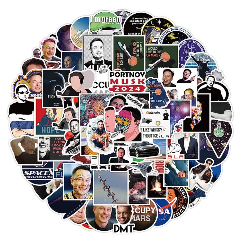 Pacote de adesivos I am Green Elons Musks Anime 100 unidades
