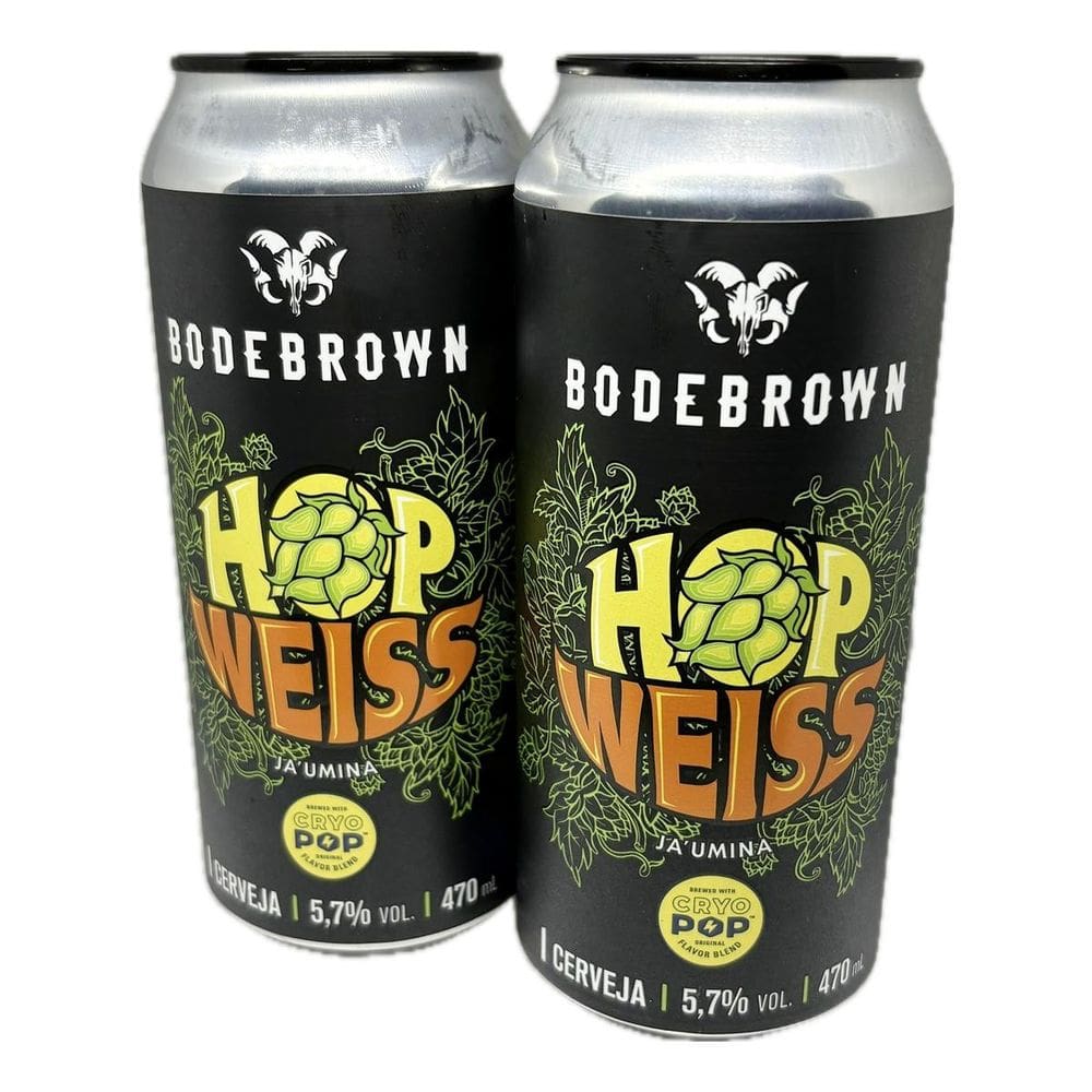 Kit 2 Cervejas Bodebrown Hop Weiss Trigo Cryo Pop 470Ml