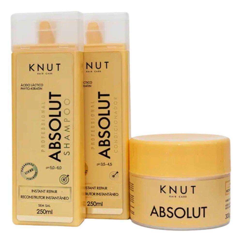 Kit Absolut Reconstrução Profunda Knut 3 Itens