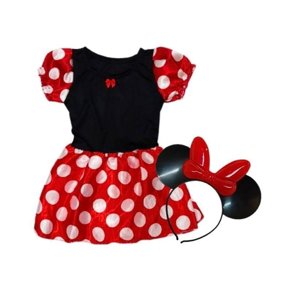 Kit Infantil Fantasia Minnie G De 10 A 12 Anos