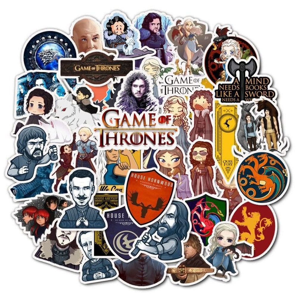 Adesivos de anime em vinil impermeável Games of Thrones (50 unidades)