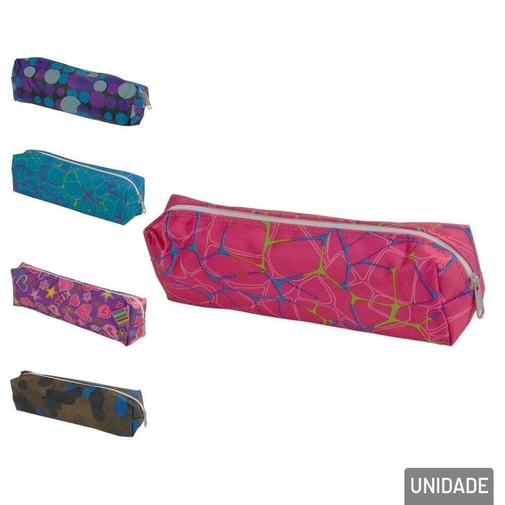 Estojo Escolar 21cm Estampado - Tudo em Caixa