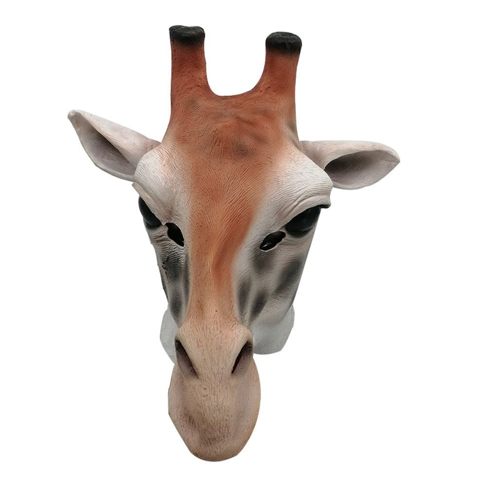 Mask Giraffe Headgear Latex Face Cosplay Traje de Cosplay