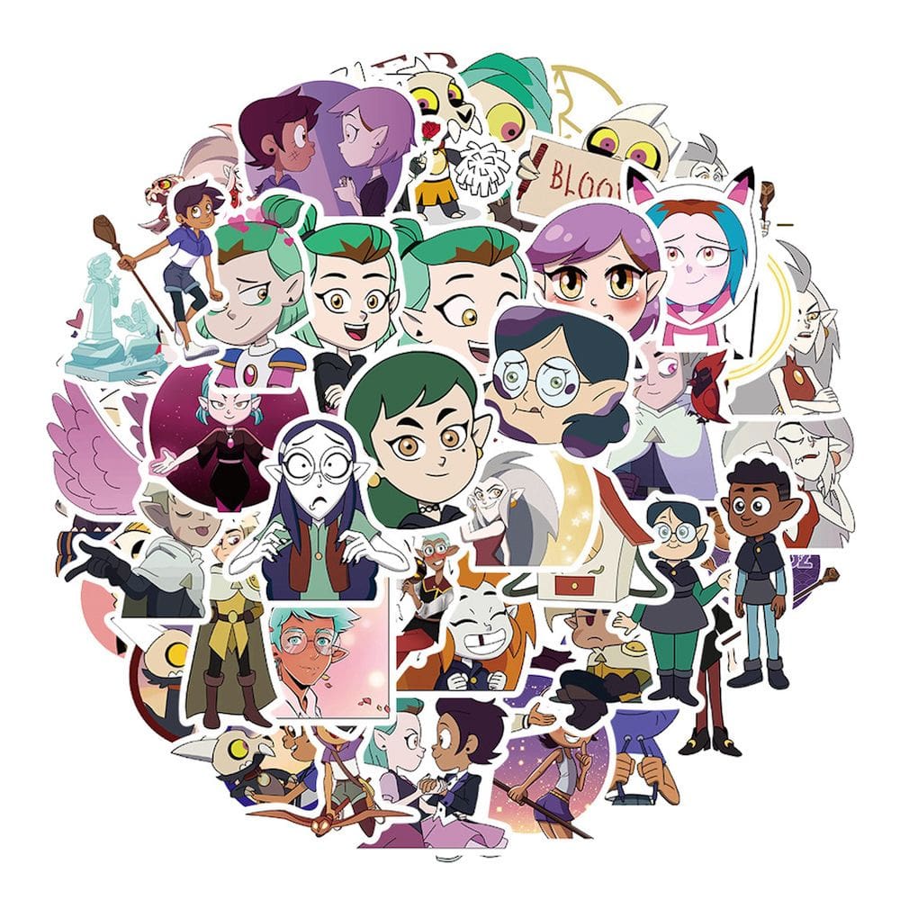 Pacote de adesivos Owl Magic Club Anime, 50 unidades de desenho animado decorativo