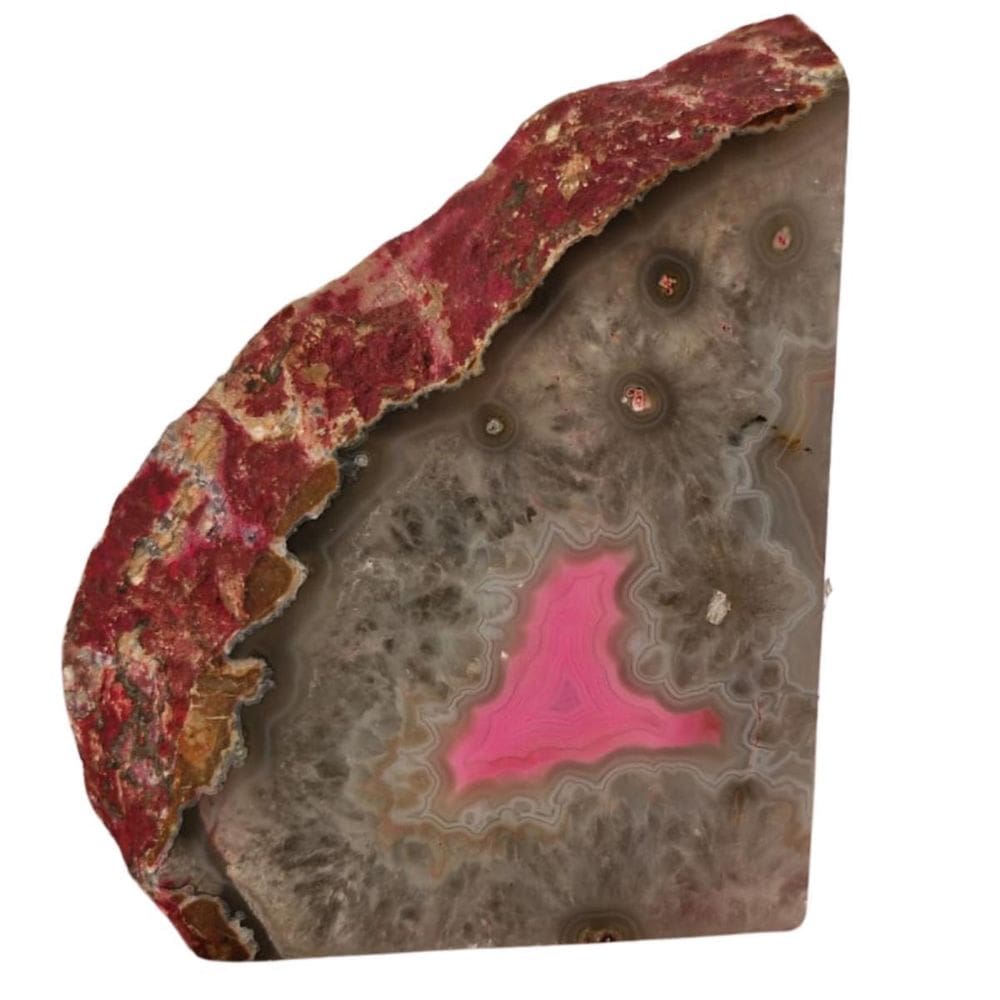 Pedra Natural Geodo Ágata Rosa 1,200 Kilo