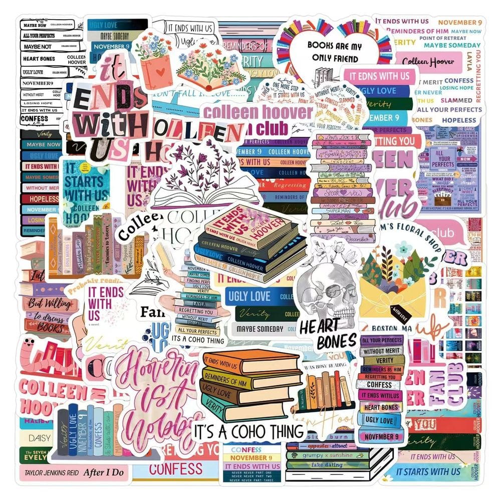 Adesivos de anime em vinil impermeável Colleens Hoovers (60 unidades)