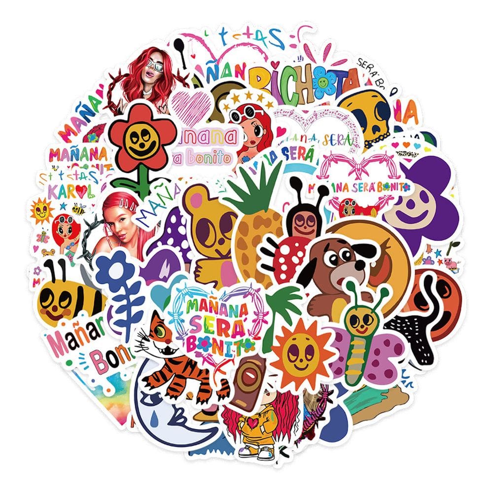 Pacote de adesivos Mananas Seras Bonitos Anime 52 unidades