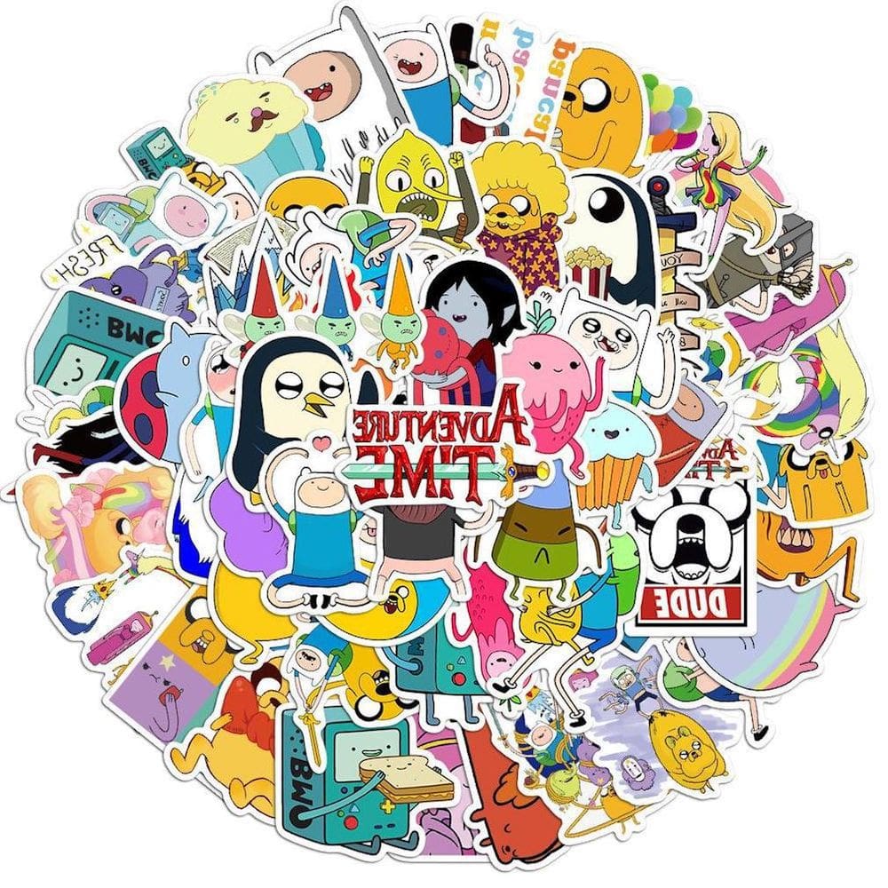 Pacote de adesivos Adventures Time with Finns and Jakes Anime