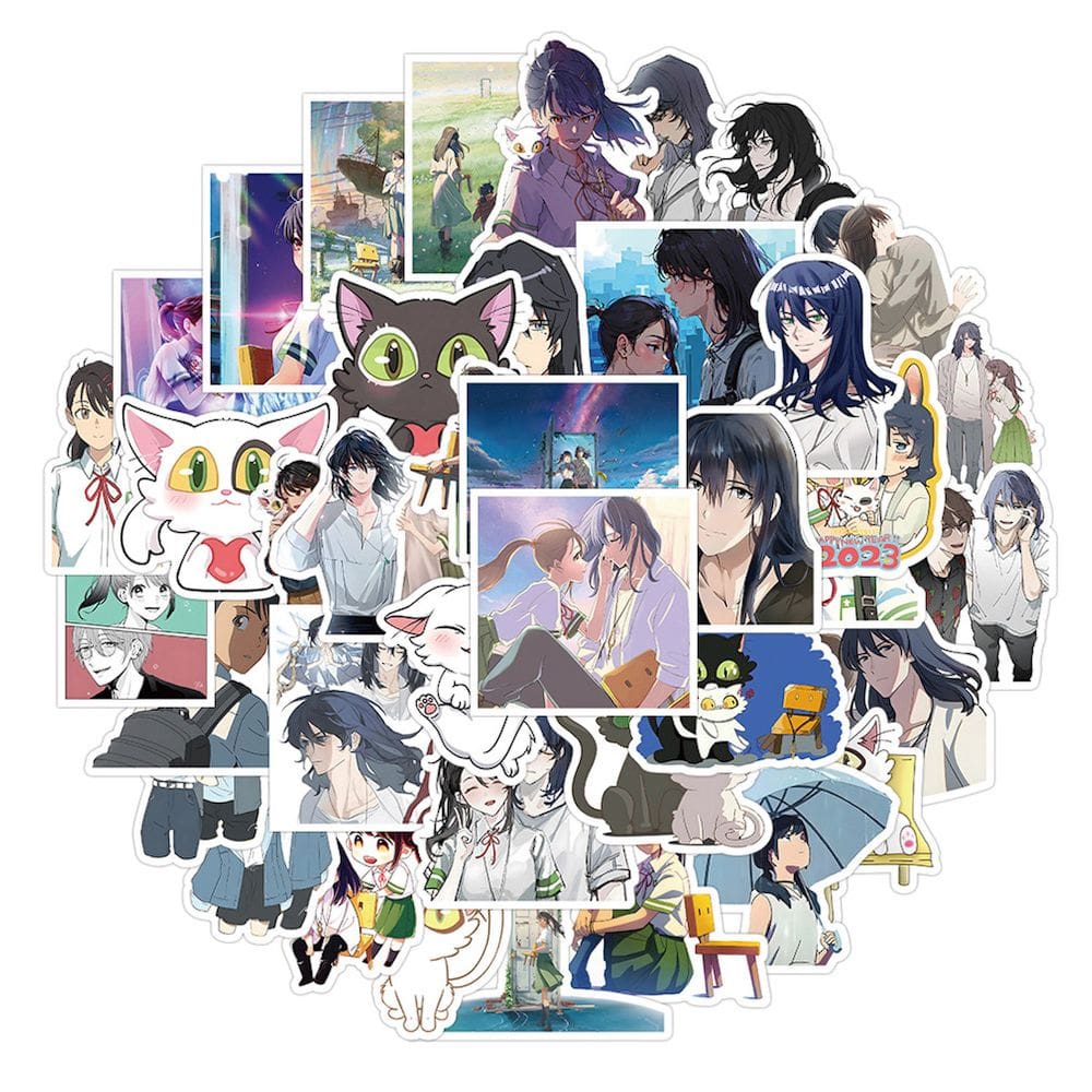 Pacote de adesivos Suzumes no Tojimaris Anime 52 unidades