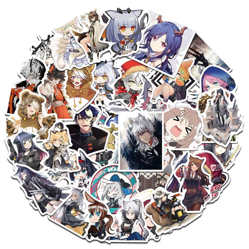Pacote de adesivos Arknights Anime, 50 peças de bastão decorativo de desenho animado