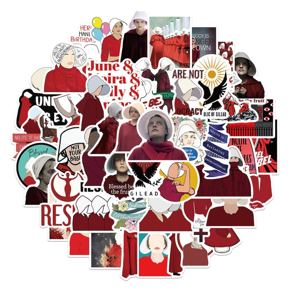 Pacote de adesivos Handmaid`s Tales Anime 50 unidades de 3-8 cm