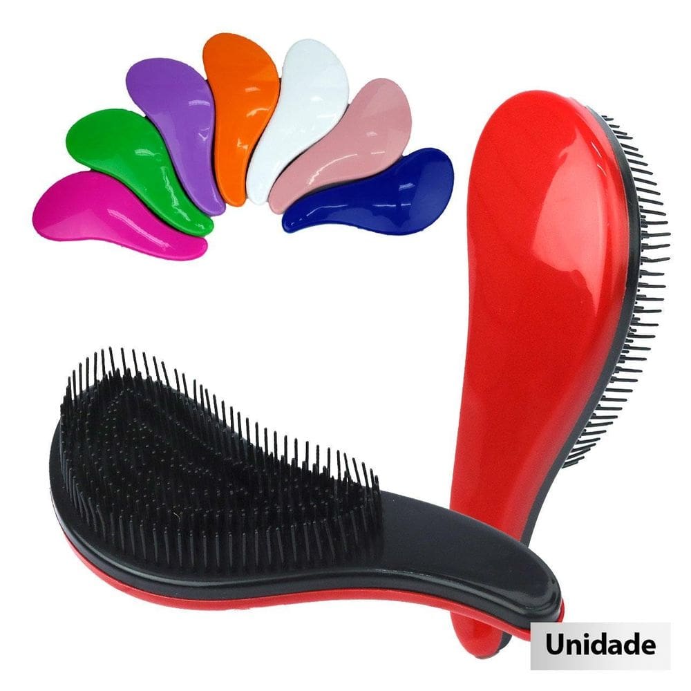 Escova de Cabelo Desembaraçadora Funcional Color - Tudo em Caixa