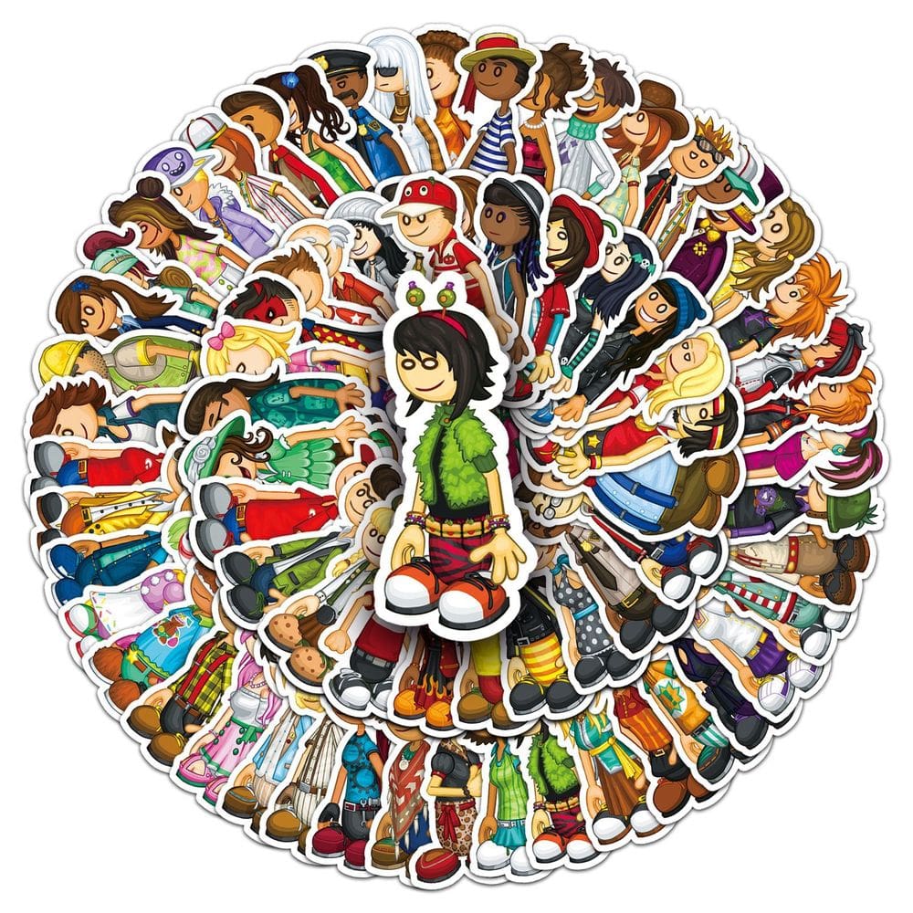 Adesivos Papas Burgerias, vinil impermeável, anime, 100 unidades