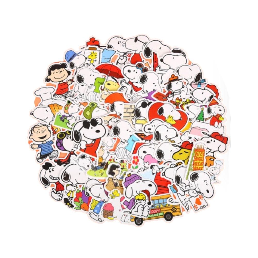 Pacote de adesivos Snoopys Anime, 50 unidades de adesivos decorativos de desenhos animados