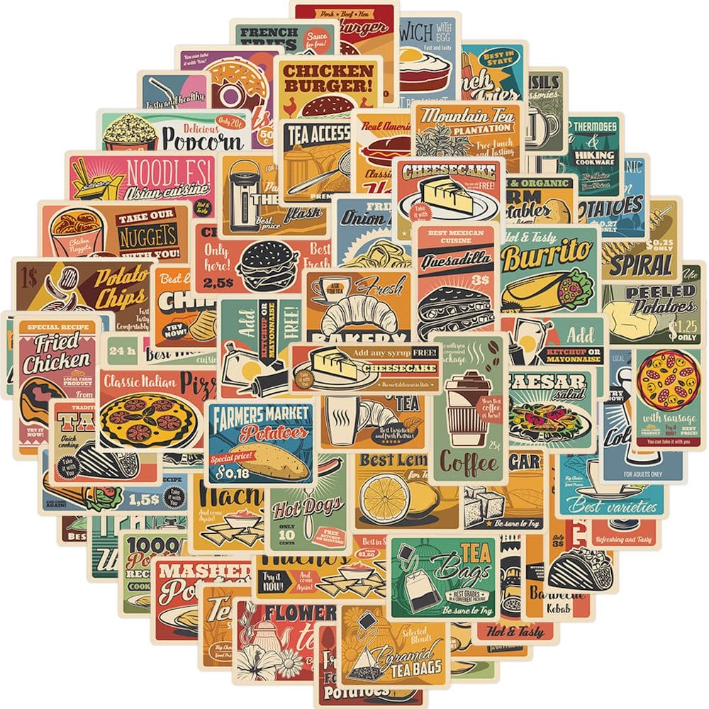 Pacote de adesivos, guitarra decorativa, anime, 52 unidades com design atraente