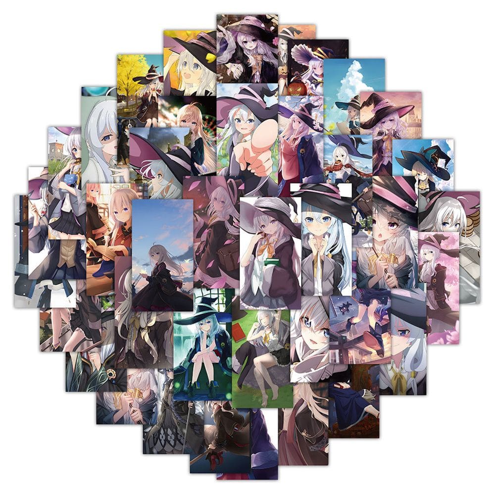 Pacote de adesivos Majo No Tabitabis Anime 63 unidades 4-7 cm