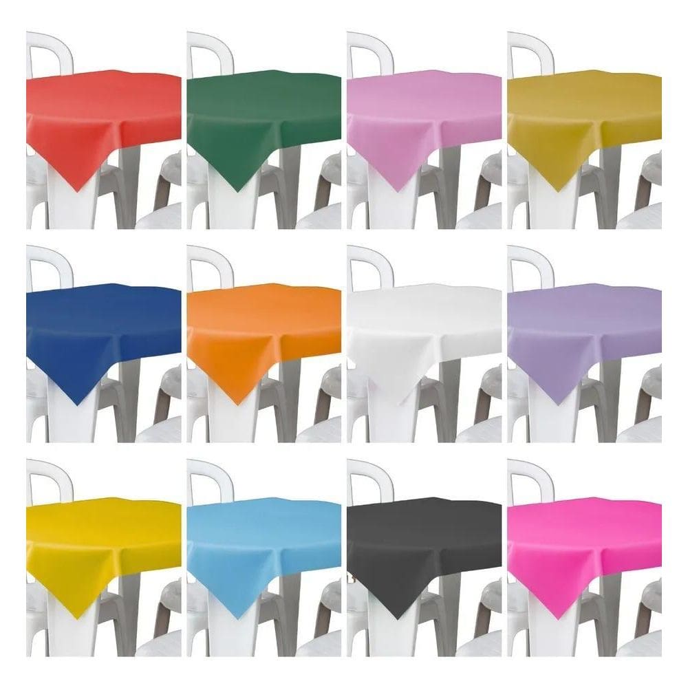 2X Kit Festa Toalha Para Mesa De Plástico Descartáveis 80X80