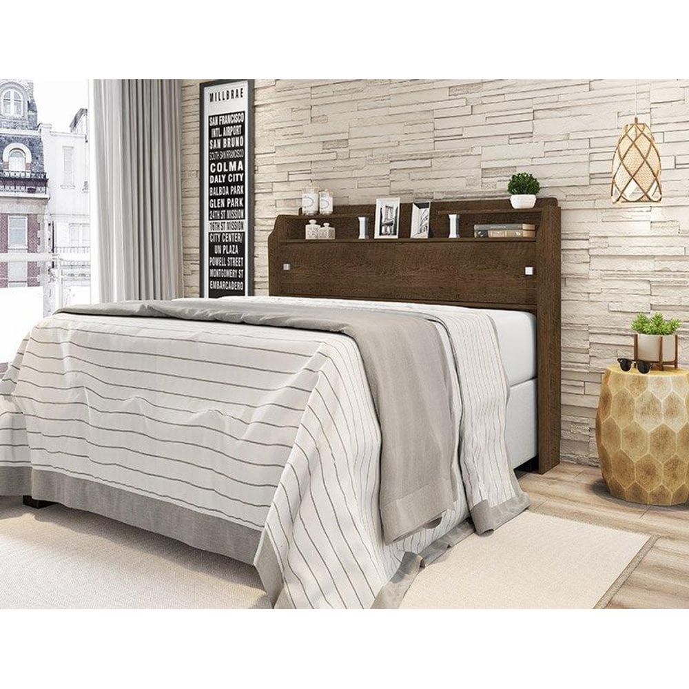 Cabeceira box Casal 1,38cm Elisa Malbec - Framar Móveis